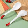 MOOWI Soup Spoons 2-Piece White Ceramic Soup Ladle Spoon China Big Ladle Spoons Heavy Duty Deep Porcelain Spoons Flatware Asian Soup Spoons Dinner Spoon Table Spoon view 4