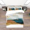 OAFUUU Luxury 3D Bedding Set Blue Abstract Waves Double Duvet Cover Set Bed Linen Comfortable Quilt Cover Bed 220x240cm(87x94in) Threepieceset view 1