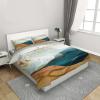 OAFUUU Luxury 3D Bedding Set Blue Abstract Waves Double Duvet Cover Set Bed Linen Comfortable Quilt Cover Bed 220x240cm(87x94in) Threepieceset view 2