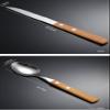 SEELLODGE Silverware Flatware Cutlery Set, 4/16/24/32/40/48 Pieces Wooden Handle 304 Stainless Steel Knife, Fork, Spoon Clamp Handle Tableware Rosewood Beech Steak Knife(Brown,32 Piece set for 8) view 2