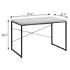 CNJHGL2 Modern Simple Computer Desk, Home Office Desk Computer Table Study Writing Study Desk Workstation for Small Space, 47.50" x 22.50" x 28.50" Black/Grey view 3