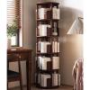 3/4/5/6 Tier Rotating Bookshelf Wide Base Heavy-Duty and Stable Three-Dimensional Shape Saves Space Suitable for Living Room Office Bedroom(Grey,193 * 45.5cm) view 3