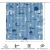 TOWINSFB 4Pcs Golf Sport Player Stadium Shower Curtain Sets Bathroom Decor, Cartoon Car Tree Playful Illustration Shower Curtain with Non Slip Rug, Toilet Lid Cover, Bath Mat and 12 Hooks 72W x 72L view 2