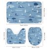 TOWINSFB 4Pcs Golf Sport Player Stadium Shower Curtain Sets Bathroom Decor, Cartoon Car Tree Playful Illustration Shower Curtain with Non Slip Rug, Toilet Lid Cover, Bath Mat and 12 Hooks 72W x 72L view 3