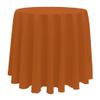 Ultimate Textile -5 Pack- 108-Inch Round Polyester Linen Tablecloth, Burnt Orange view 1