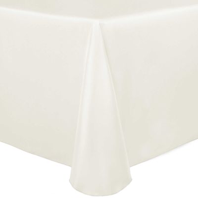 Ultimate Textile -2 Pack- Bridal Satin 108 x 156-Inch Rectangular Tablecloth, Ivory Cream