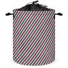 Large Laundry Hamper, Airmail Stripes Waterproof Laundry Basket Collapsible Dirty Clothes Washing Bin for College Dorm, Family Essentials view 1