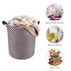 Large Laundry Hamper, Airmail Stripes Waterproof Laundry Basket Collapsible Dirty Clothes Washing Bin for College Dorm, Family Essentials view 3