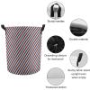 Large Laundry Hamper, Airmail Stripes Waterproof Laundry Basket Collapsible Dirty Clothes Washing Bin for College Dorm, Family Essentials view 4