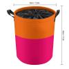 Large Laundry Hamper, Orange and Bright Pink Waterproof Laundry Basket Collapsible Dirty Clothes Washing Bin for College Dorm, Family Essentials view 2