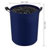 Large Laundry Hamper, Navy Blue Chic Solid Color Waterproof Laundry Basket Collapsible Dirty Clothes Washing Bin for College Dorm, Family Essentials view 2