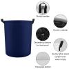Large Laundry Hamper, Navy Blue Chic Solid Color Waterproof Laundry Basket Collapsible Dirty Clothes Washing Bin for College Dorm, Family Essentials view 4