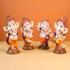 UGRA Dancing Ganesha Statue Set of 4 Piece, Musical Ganesh Idol Marriage Return Gift, Hindu Good Luck Gift for New Beginnings view 4