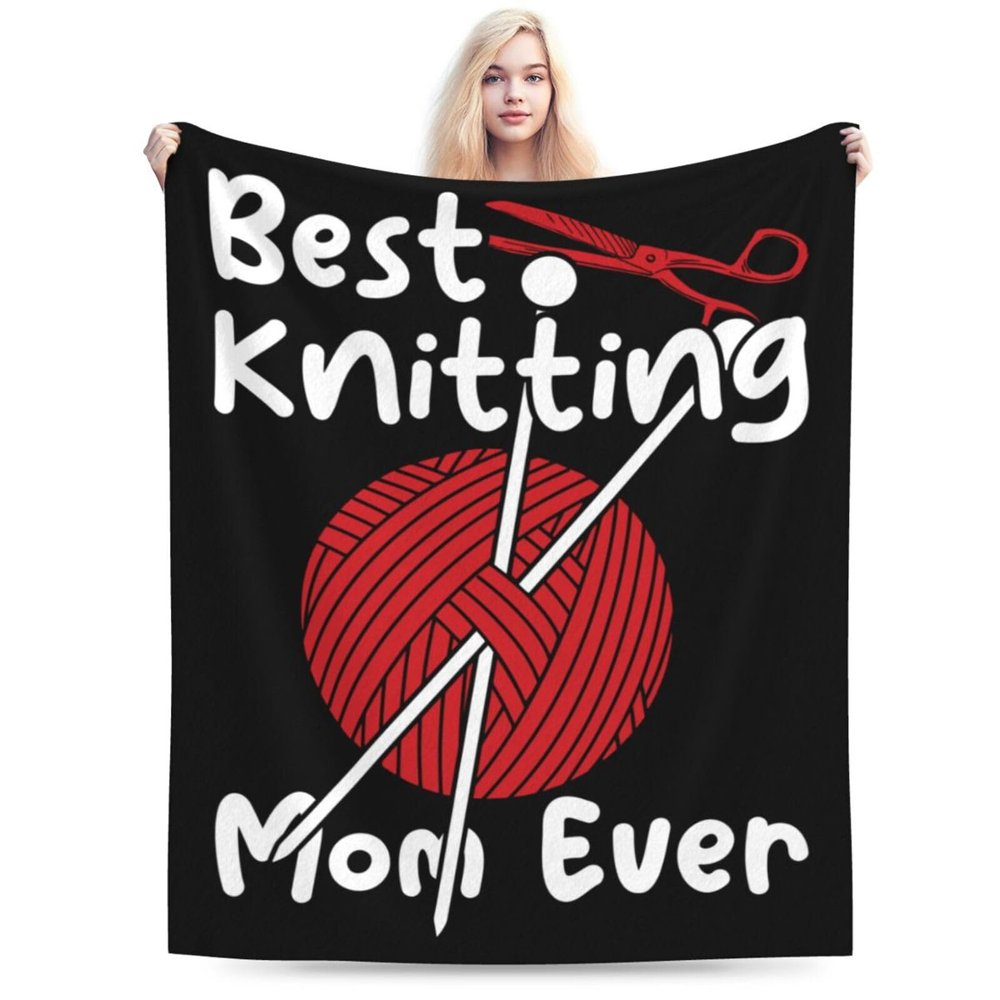 Best Knitting Mom Ever Throw Blanket for Couch 40"x30" Cozy Soft Sofa Chair Bed Throw Blankets Flannel Blanket