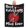 Best Knitting Mom Ever Throw Blanket for Couch 40"x30" Cozy Soft Sofa Chair Bed Throw Blankets Flannel Blanket view 1