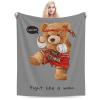 Fighting Bears Throw Blanket for Couch 40"x30" Cozy Soft Sofa Chair Bed Throw Blankets Flannel Blanket view 1