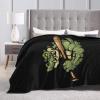 Alligator with a Baseball Bat Throw Blanket for Couch 50"x40" Cozy Soft Sofa Chair Bed Throw Blankets Flannel Blanket view 3