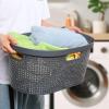 Dehouse 40 L Large Plastic Laundry Basket with Handles, 4 Pack Plastic Clothes Laundry Basket, 22.44" L x 14.96" W x 10.31" H, Gray view 4