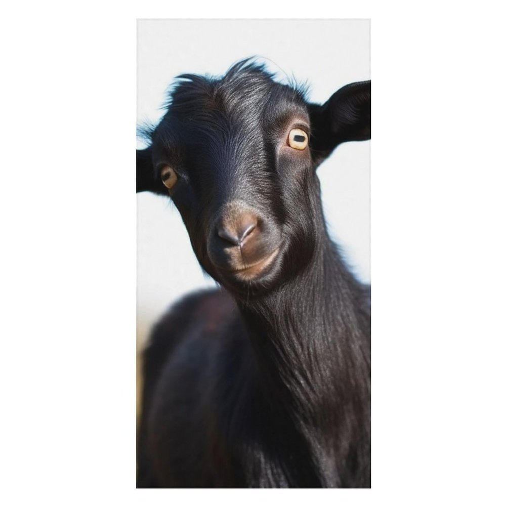 SYJTGDE Plus Size Beach TowelsCute Black Goat AnimalBeautifully Painted Beach Towels Unisex Beach Towels Classic and Stylish Travel Beach Towels