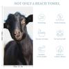 SYJTGDE Plus Size Beach TowelsCute Black Goat AnimalBeautifully Painted Beach Towels Unisex Beach Towels Classic and Stylish Travel Beach Towels view 2