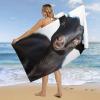 SYJTGDE Plus Size Beach TowelsCute Black Goat AnimalBeautifully Painted Beach Towels Unisex Beach Towels Classic and Stylish Travel Beach Towels view 4
