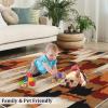 2x4 Runner Rug Retro Traditional African Geometric Rugs for Entryway, Fashion Brick Stripes Washable Kitchen Rugs Soft Non Slip Anti Fatigue for Sink Laundry Indoor Hallways view 4