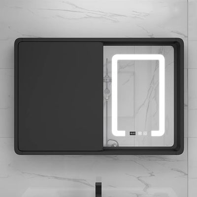 Hd Bathroom Mirror Cabinet with Sliding Doors,led Medicine Cabinet Mirror for Bathroom with Ipx4 Waterproof Time Display and Defogging 2 Doors Bathroom Wall Cabinet for Bedroom Dressing Room