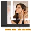 Hd Bathroom Mirror Cabinet with Sliding Doors,led Medicine Cabinet Mirror for Bathroom with Ipx4 Waterproof Time Display and Defogging 2 Doors Bathroom Wall Cabinet for Bedroom Dressing Room view 3