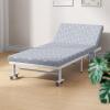 Folding Bed with Mattress for Adults Thickened Steel Pipe Structure with Side Pockets Portable Fold up Guest Bed with Wheels(190 * 90 * 40cm) view 2