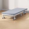 Folding Bed with Mattress for Adults Thickened Steel Pipe Structure with Side Pockets Portable Fold up Guest Bed with Wheels(190 * 90 * 40cm) view 3