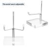 Xthrotsenk Rock Crystal Stands for Display Small Plate Stand Clear Small Easel Stands Adjustable Plate Holder Silver Decorative Plates Display Stand for Mineral Agate view 3