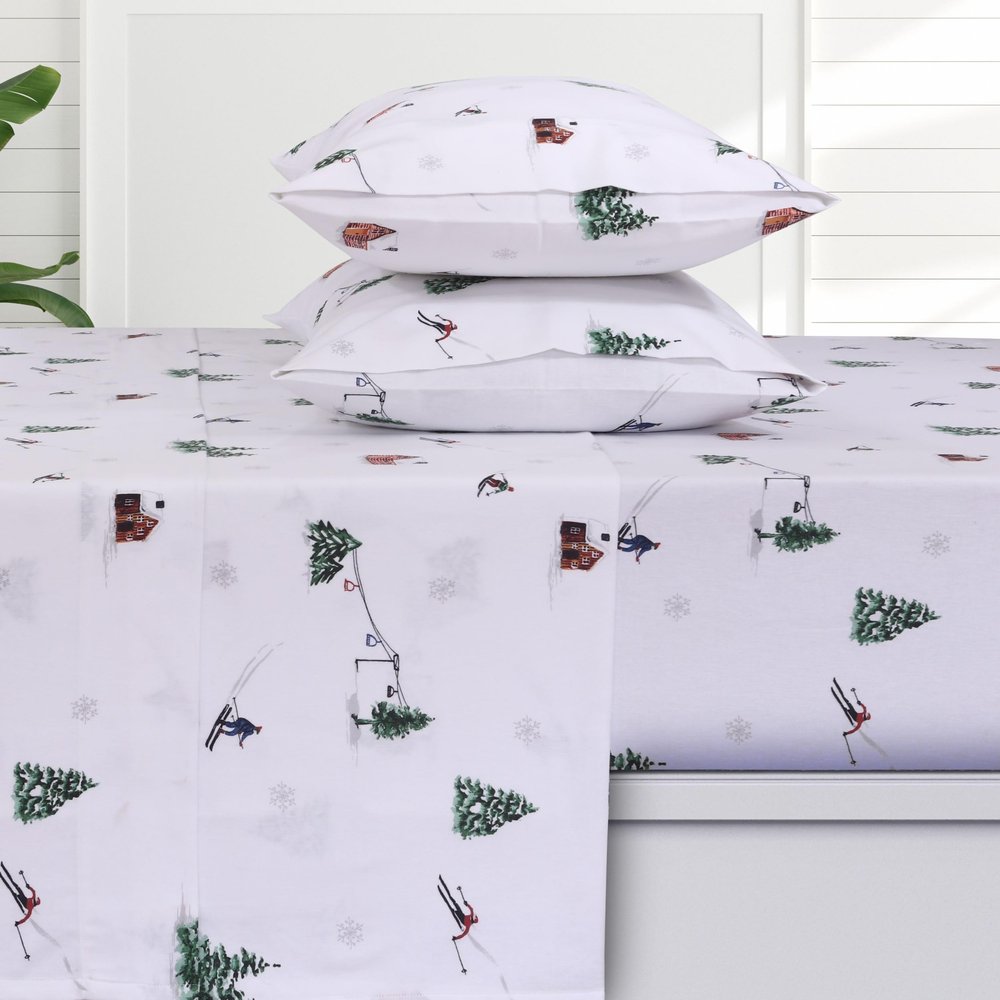 Tribeca Living Ultra Soft Turkish Cotton Flannel Twin Sheet Set with Extra Deep Pocket, 100% Cotton Flannel Sheets 3 Piece Set, Aspen 170-GSM