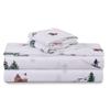 Tribeca Living Ultra Soft Turkish Cotton Flannel Twin Sheet Set with Extra Deep Pocket, 100% Cotton Flannel Sheets 3 Piece Set, Aspen 170-GSM view 2