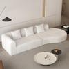 Aiuyesuo Modern Large 2-Piece Sectional Sofa, Upgraded Anti-Wrinkle Chenille Fabric with 3 Pillows for Living Room,Bedroom, Salon (Beige-190J) view 3