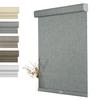 BERISSA Cordless 70% Blackout Roller Shades,Linen Fabric.Grey.25 W x 48" H view 1