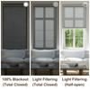 BERISSA Cordless 70% Blackout Roller Shades,Linen Fabric.Grey.25 W x 48" H view 2