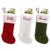 SINKSONS Personalized Christmas Stocking - 16-Inch Christmas Stockings with Names - Festive Needlepoint Xmas Stocking for Holiday Christmas Party Family Decor- Unique (5 pcs) view 1