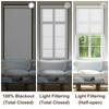BERISSA Cordless 70% Blackout Roller Shades,Linen Fabric.White.25 W x 48" H view 2