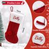SINKSONS Personalized Christmas Stocking - 16-Inch Christmas Stockings with Names - Festive Needlepoint Xmas Stocking for Holiday Christmas Party Family Decor- Unique (9 pcs) view 4