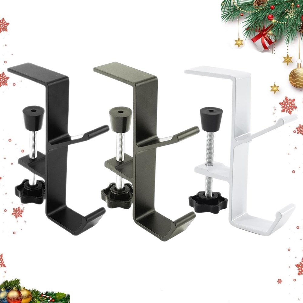 Guojanfon 3 Pack Christmas Stockings Holder Hanger,Metal Hooks for Hanging Christmas Stockings,Stocking Holders for Mantle for ChristmasDecorations