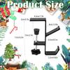 Guojanfon 3 Pack Christmas Stockings Holder Hanger,Metal Hooks for Hanging Christmas Stockings,Stocking Holders for Mantle for ChristmasDecorations view 2