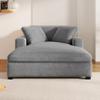 CKLMMC Modern Oversized Chaise, Lounge Chair, Soft Corduroy Sleeper Sofa Couch with Pillows, Suitable to Living Room,Bedroom and Office (Gray#C) view 3