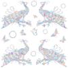 26 PCS Peacock Butterfly Ring Window Decals for Bird Strikes - Anti-Collision Window Decals to Save Birds from Window Collisions,Non Adhesive Reusable Rainbow Prism Window Stickers view 1