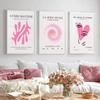 3 Pieces Pink Matisse Picasso Wall Art Decor Aesthetic Mind Body Soul Posters Canvas Wall Art Prints Abstract Minimalist Eclectic Exhibition Paintings Pictures For Bedroom Decor 12x16 inch Unframed view 1