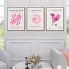 3 Pieces Pink Matisse Picasso Wall Art Decor Aesthetic Mind Body Soul Posters Canvas Wall Art Prints Abstract Minimalist Eclectic Exhibition Paintings Pictures For Bedroom Decor 12x16 inch Unframed view 4