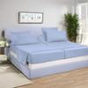 Niimo Split Sheet Set (5Pc) Split Queen Sheets for Adjustable Beds 100% Egyptian Cotton 800 Thread Count, 12" Deep Pocket Adjustable Bed Sheets, Light Blue Solid view 1
