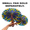 African Ankara Print Folding Fan - Large Handheld Fan for Church, Weddings, Decorative Wall, and More (500) view 3