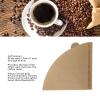 Coffee Filter Cone Coffee Filters 100 Count Wood Pulp for Pour Over and Drip Maker (V01 Unbleached 100pcs) view 3
