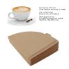 Coffee Filter Cone Coffee Filters 100 Count Wood Pulp for Pour Over and Drip Maker (V01 Unbleached 100pcs) view 4