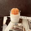 Succulent Candle, Handmade Organic Soy Wax Scented Candle, Cactus Candle, Birthday Gift, Housewarming Gift, Thank You Gift, Cactus Decor 6 oz (Orange) view 2